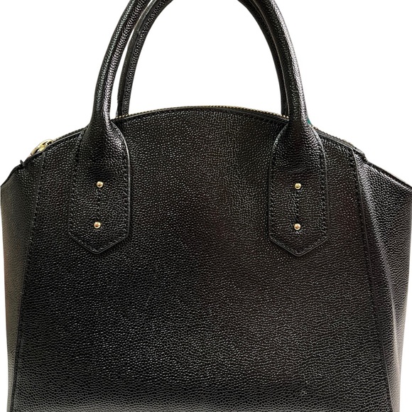 Anne Klein Black Structured Handbag - Picture 2 of 9